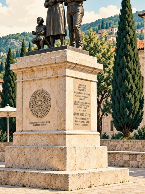 Ilustración: Monumento a Atatürk y a Şerife Bacı, Kastamonu
