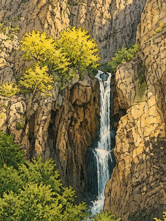 Ilustración: Cascada de Ava Ore, Hakkari
