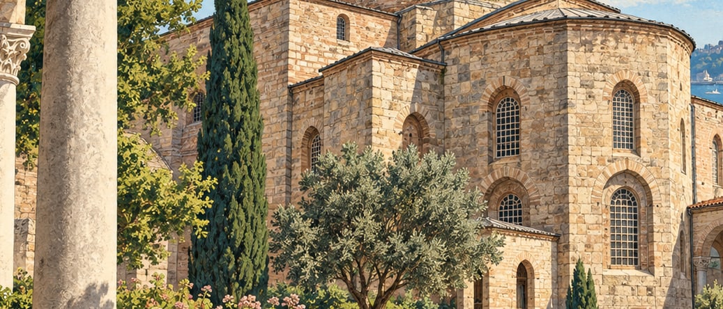 Aya İrini Church Museum çizimi, İstanbul