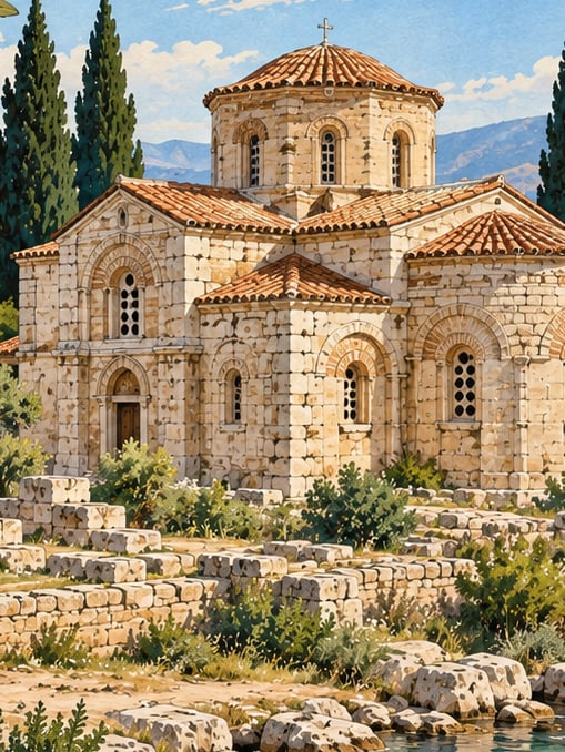Ilustración: Iglesia de Aya Stefanos (Yeşilada), Isparta