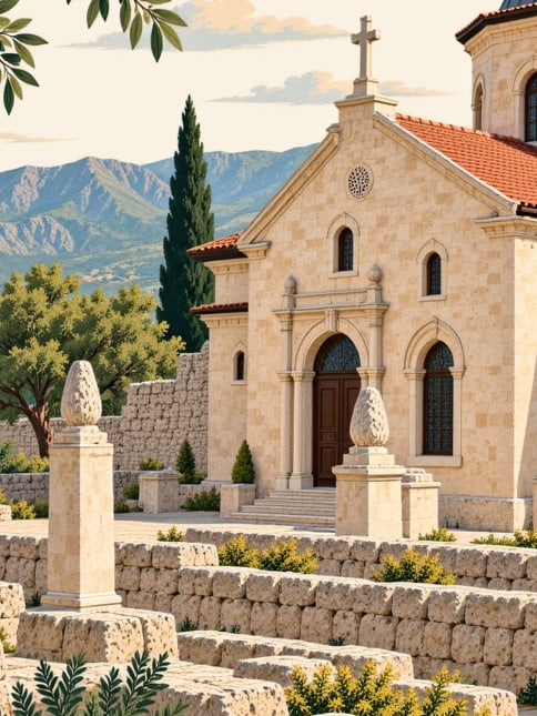 Ilustración: Iglesia de Ayazma (Ayvalık), Balıkesir