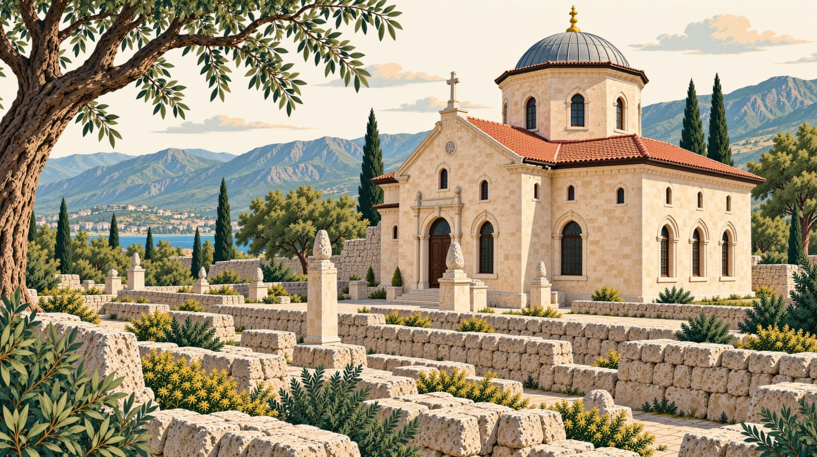 Ayazma Church (Ayvalık) çizimi, Balıkesir