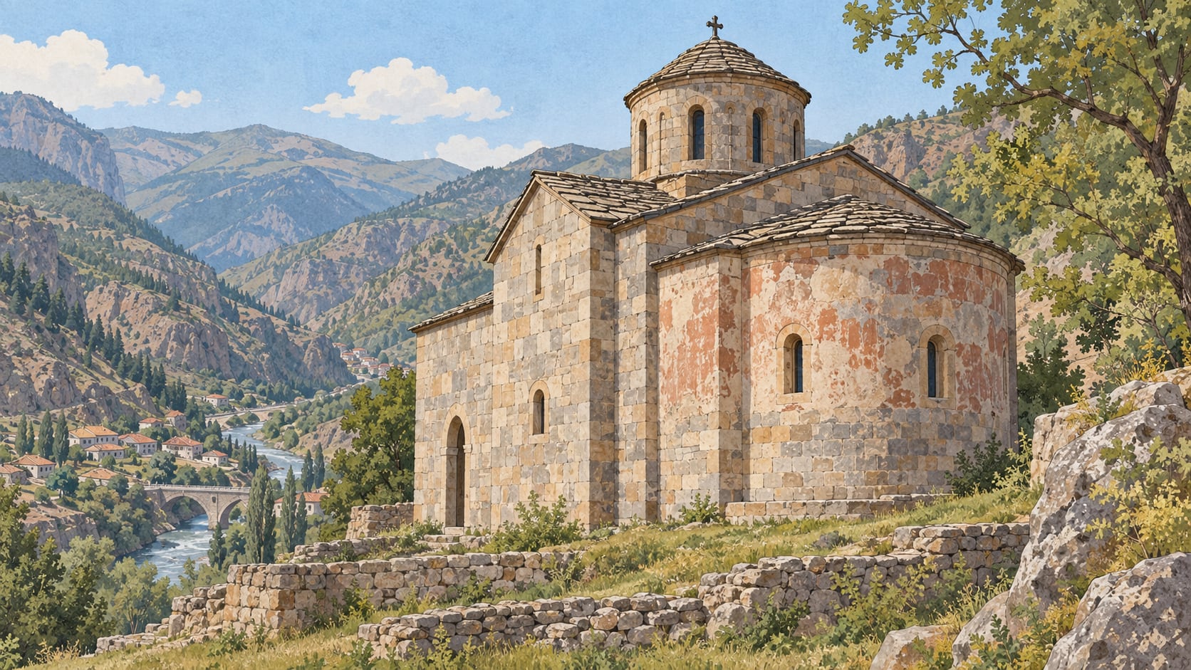 Aydınlar Church çizimi, Gümüşhane