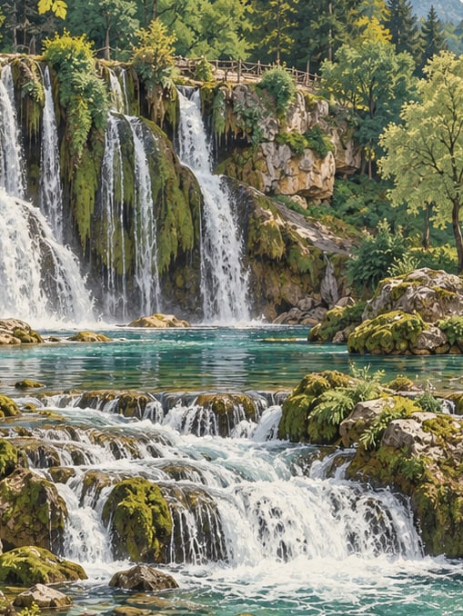 Ilustración: Parque Natural de las Cascadas de Aydınpınar, Düzce