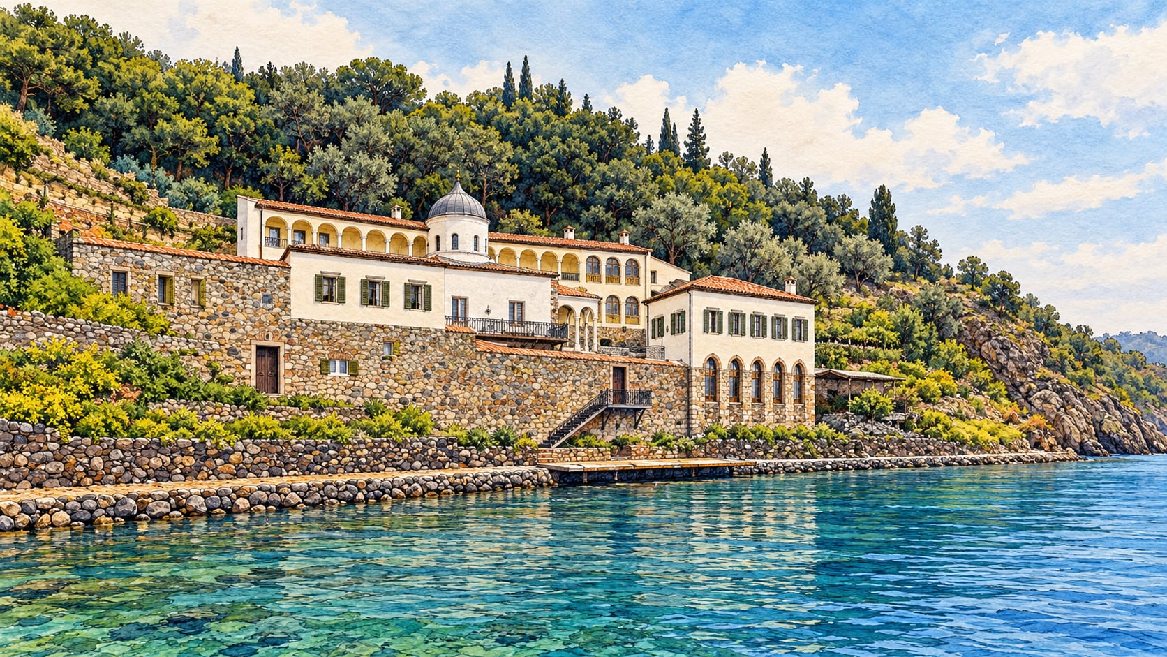 Ayışığı Monastery Museum çizimi, Balıkesir