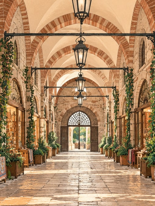 Ilustración: Bazar de Aynalı, Çanakkale