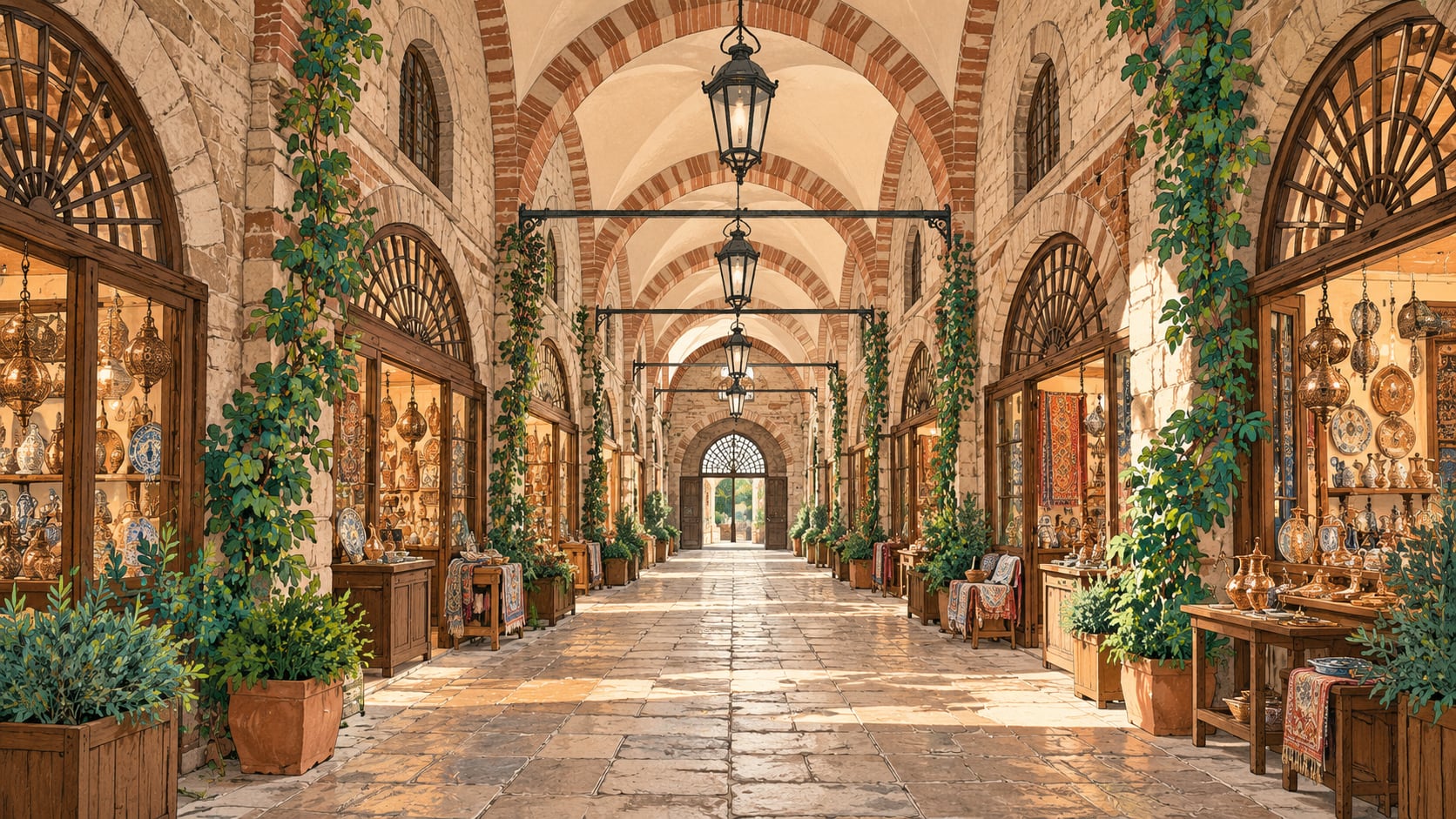 Aynalı Bazaar çizimi, Çanakkale