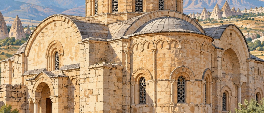 Azize Barbara Şapeli çizimi, Nevşehir