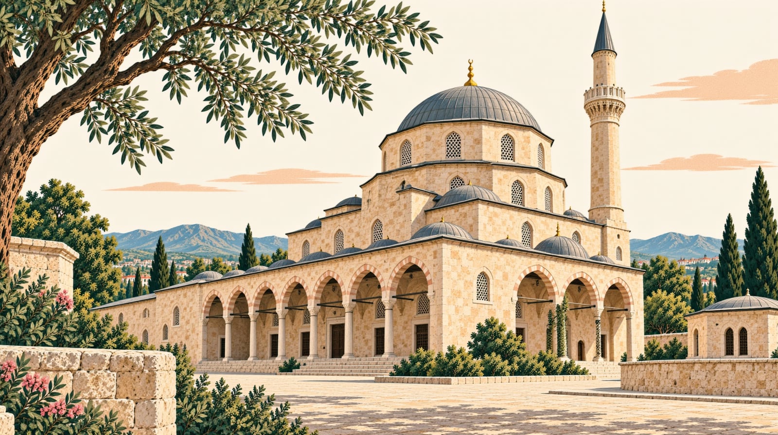 Babaeski Fatih Mosque / Old Mosque çizimi, Kırklareli