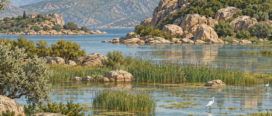 Bafa Lake Nature Park çizimi, Aydın