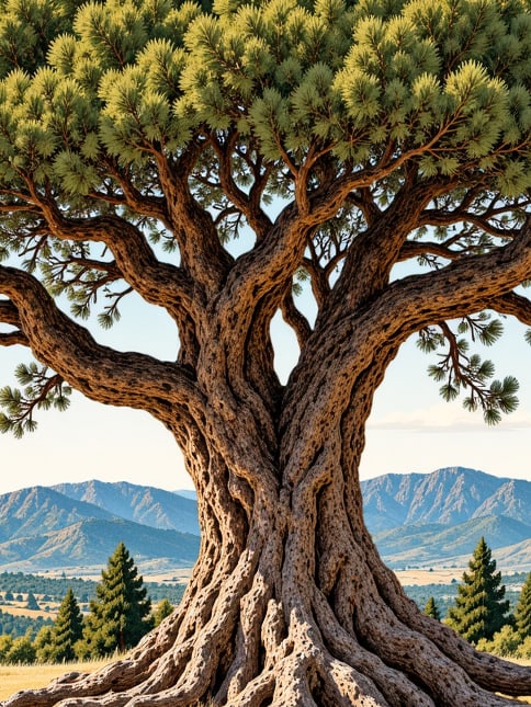 Ilustración: Monumento Natural del Cedro del Pueblo de Ballık, Burdur