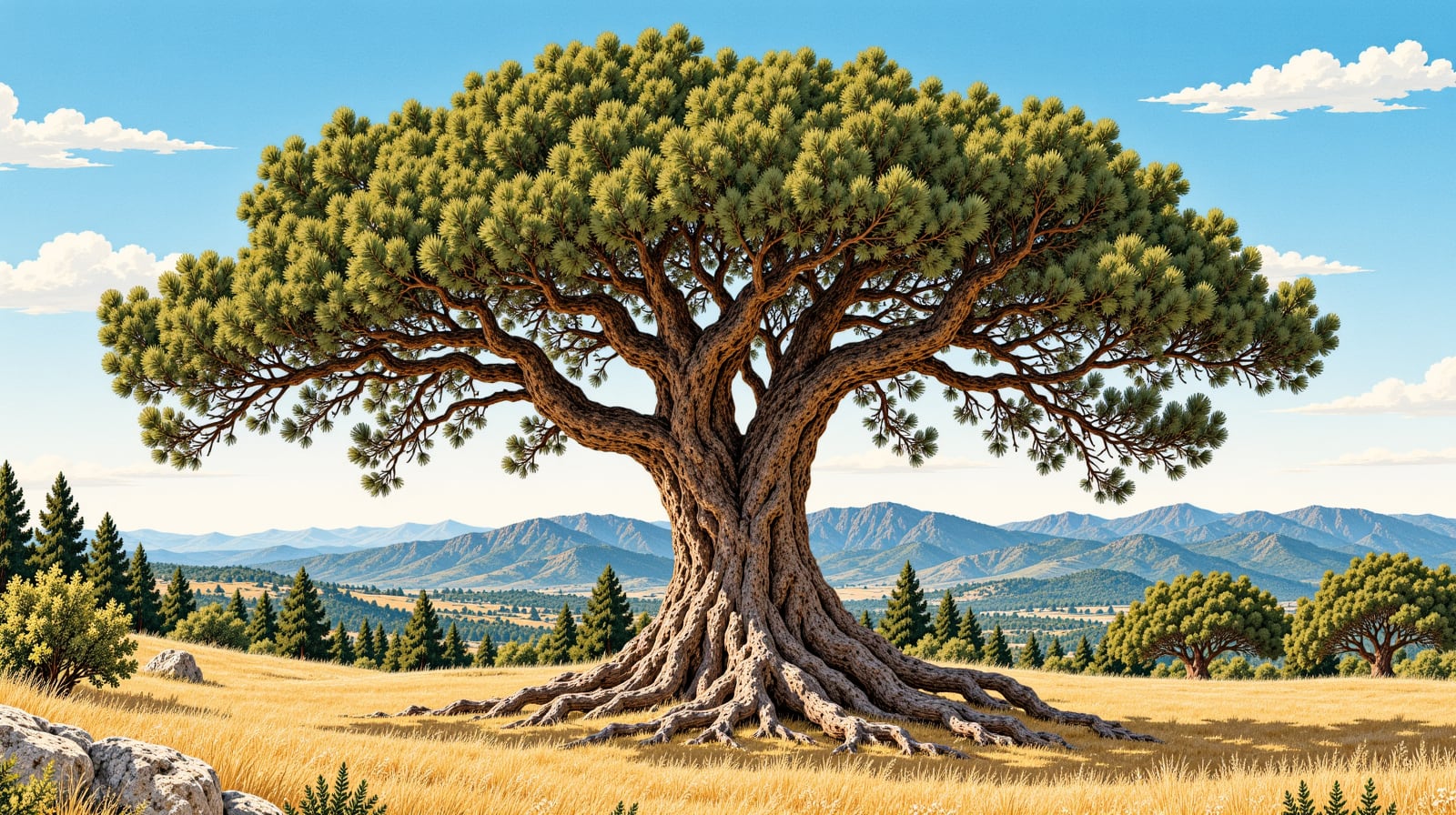 Ballık Village Cedar Natural Monument çizimi, Burdur