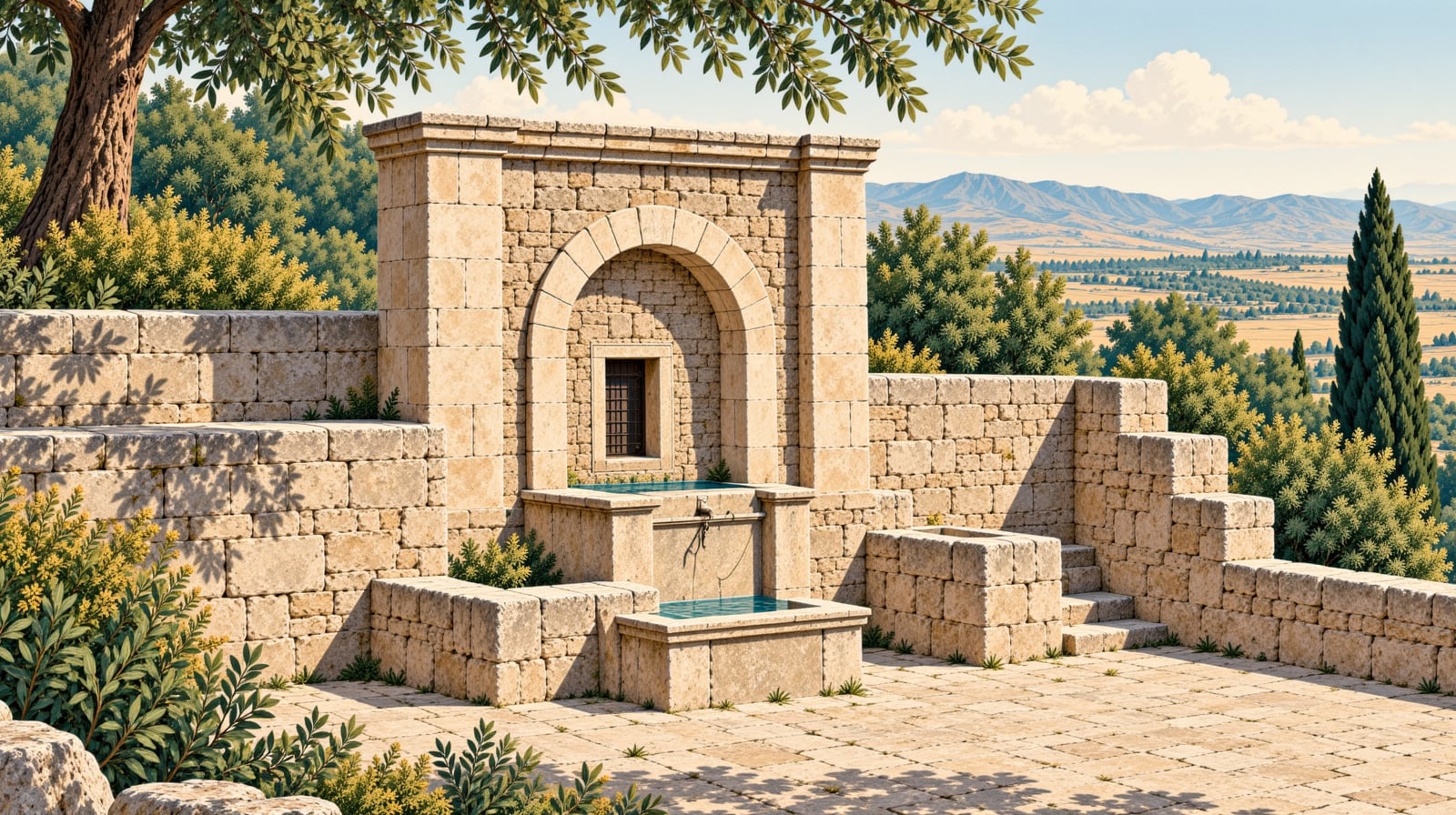 Baltacı Mehmet Paşa Fountain çizimi, Çorum
