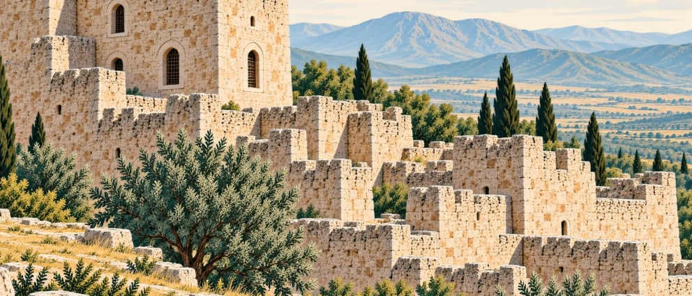 Başdağ Castle çizimi, Karaman