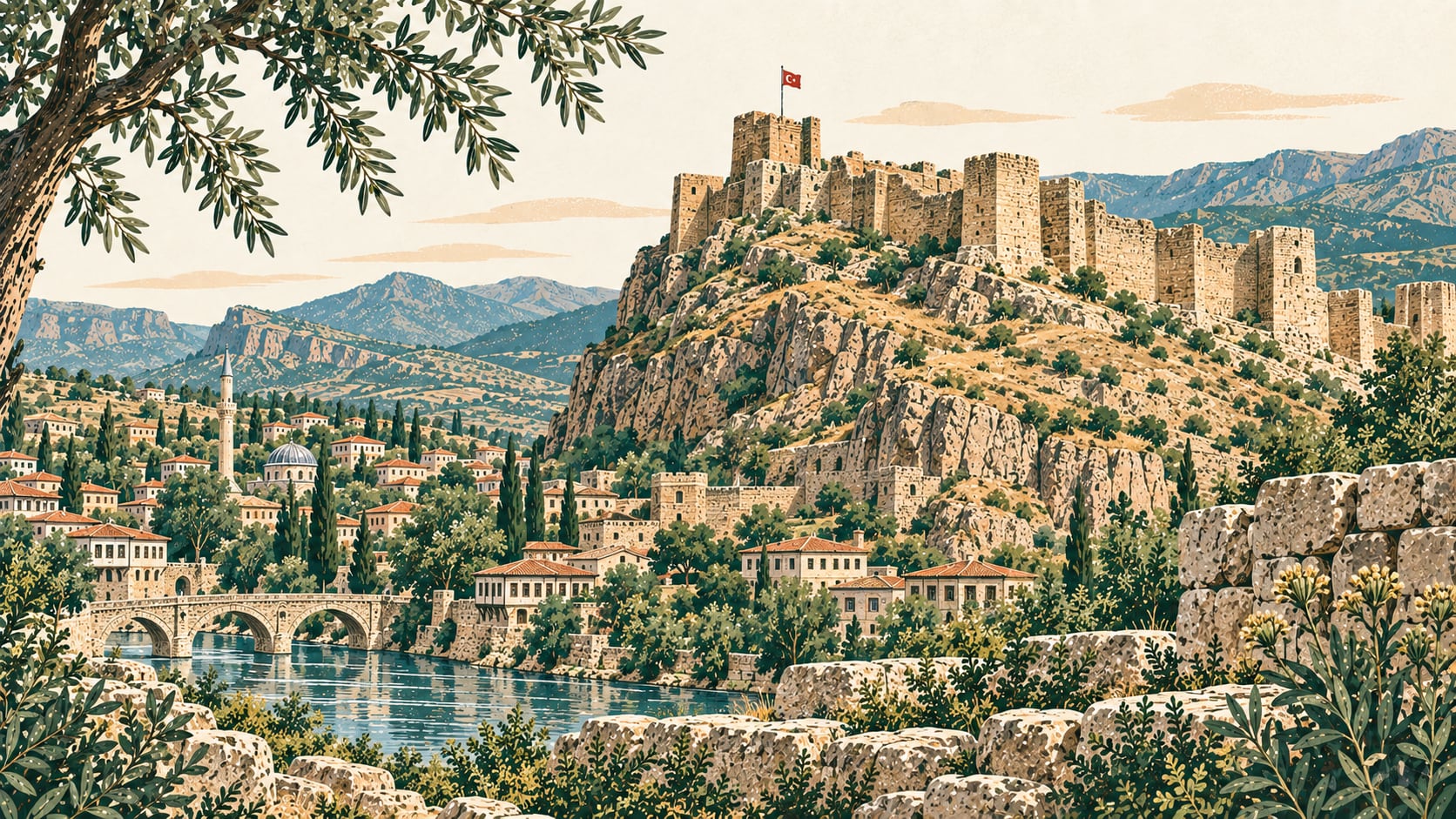 Bayburt Castle çizimi, Bayburt