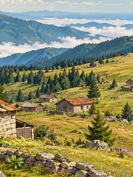 Ilustración: Meseta de Bektaş, Giresun