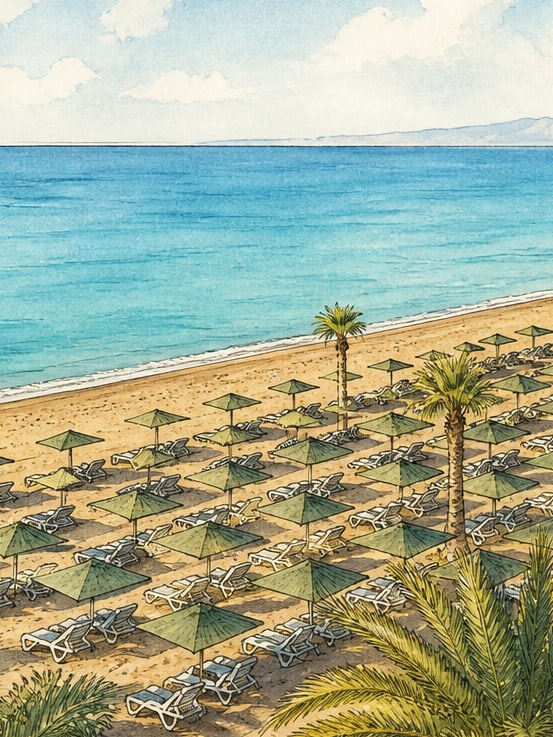 Ilustración: Playa de Belek, Antalya
