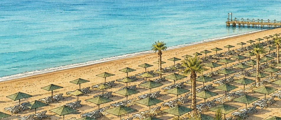 Belek Beach çizimi, Antalya