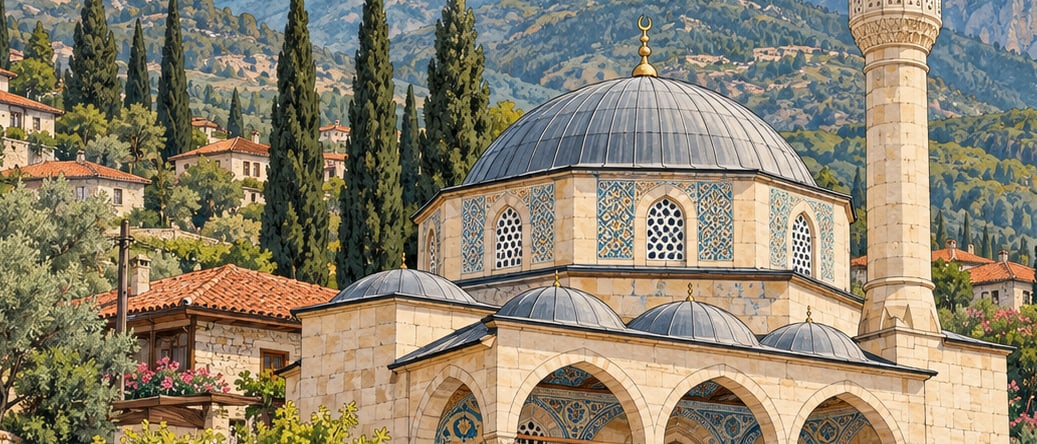 Belenardıç Village Mosque çizimi, Denizli