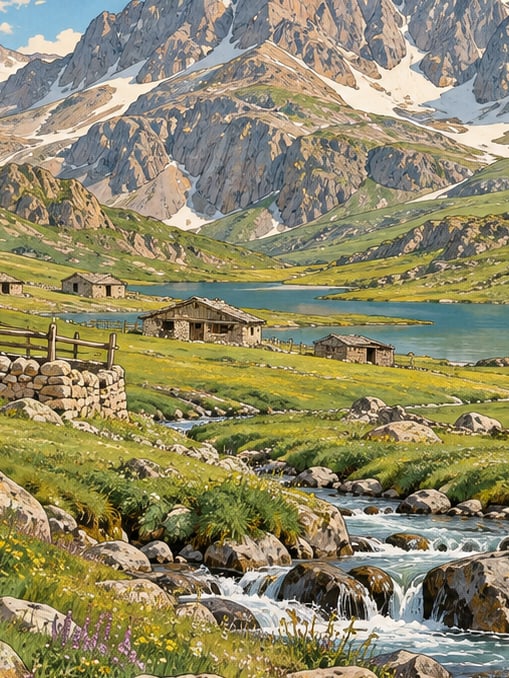 Ilustración: Meseta de Berçelan, Hakkari