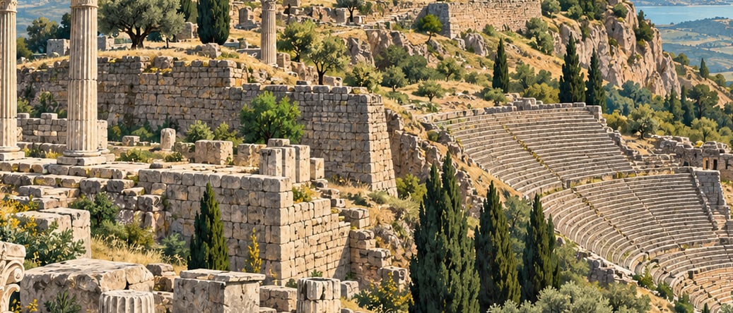 Pergamon Acropolis çizimi, İzmir