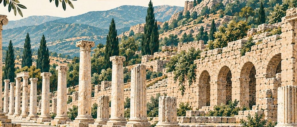 Pergamon Asklepion çizimi, İzmir