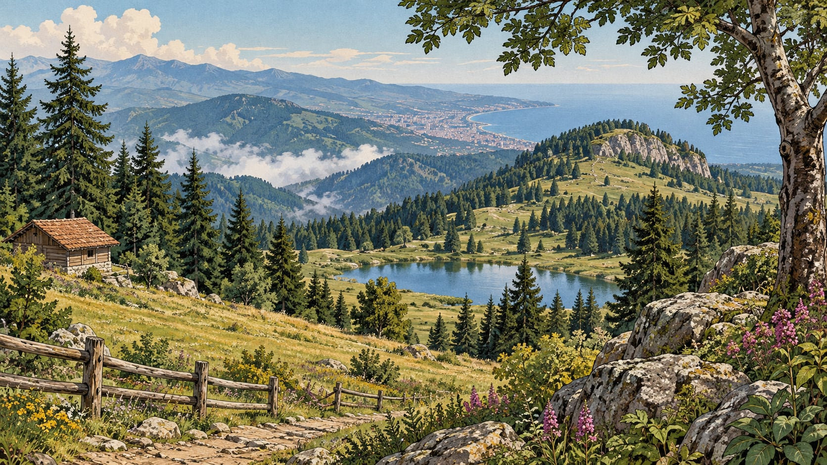 Beşikdağı Nature Park çizimi, Trabzon