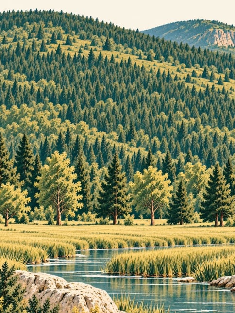 Ilustración: Área de Conservación de la Naturaleza de Beykoz Göknarlık, İstanbul