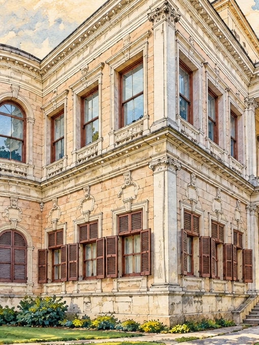 Ilustración: Pabellón Mecidiye de Beykoz, İstanbul