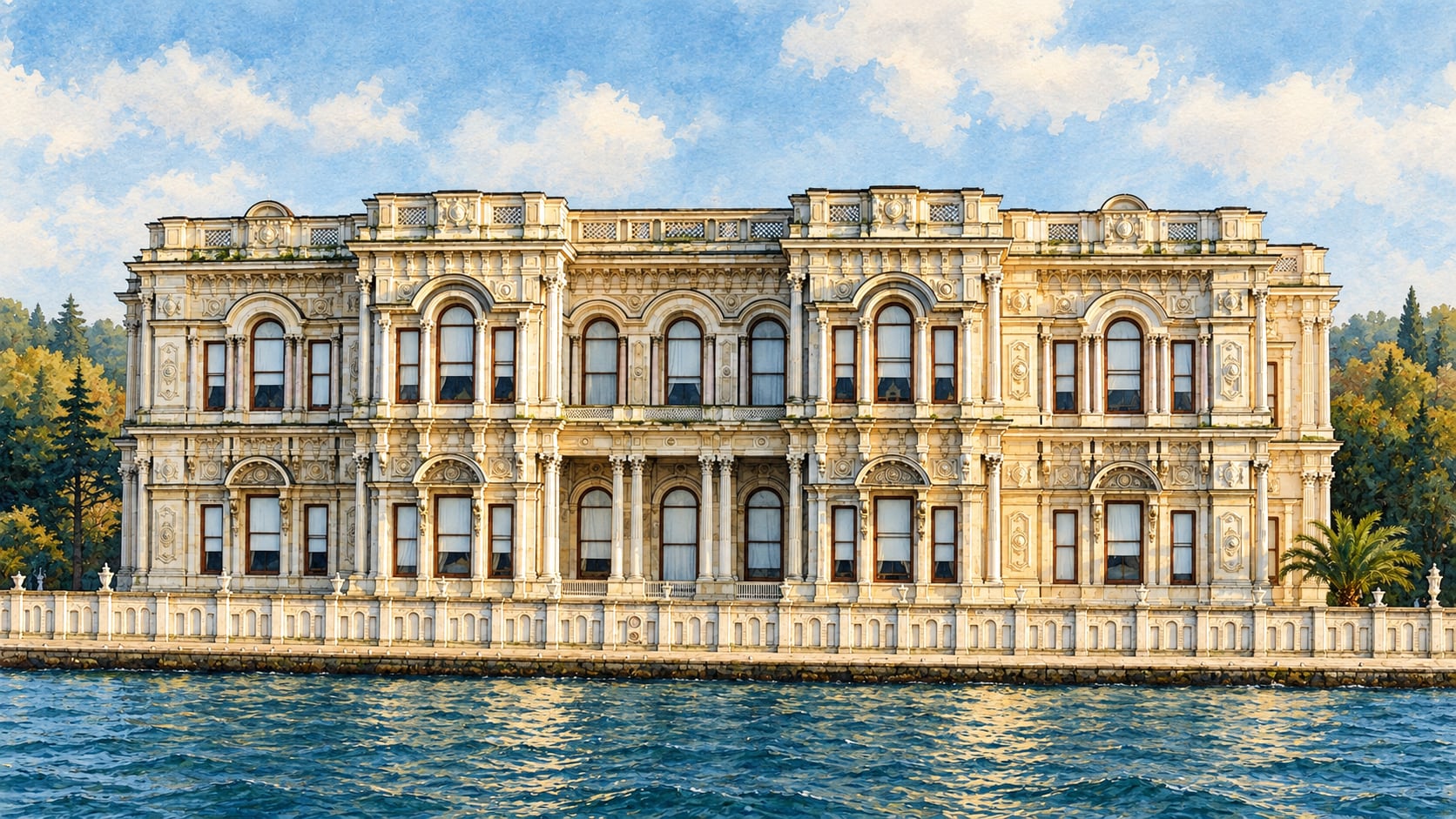 Beylerbeyi Palace çizimi, İstanbul