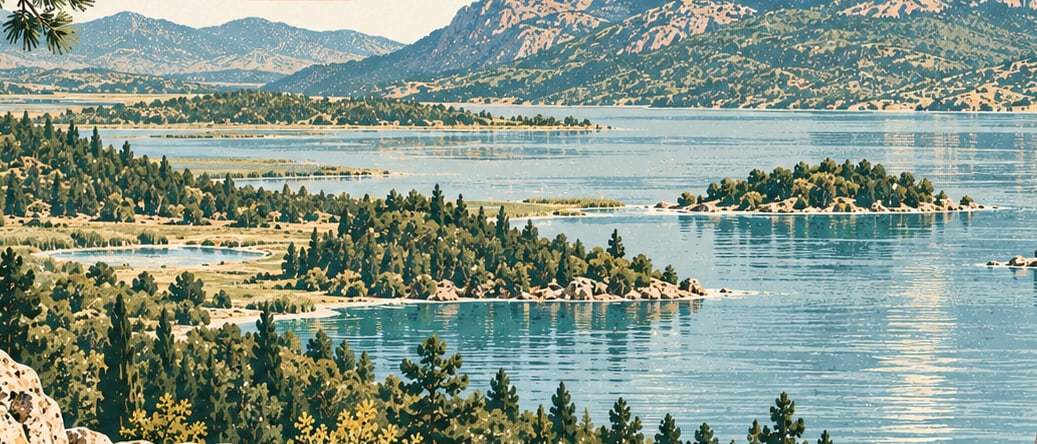 Beyşehir Lake National Park çizimi, Konya