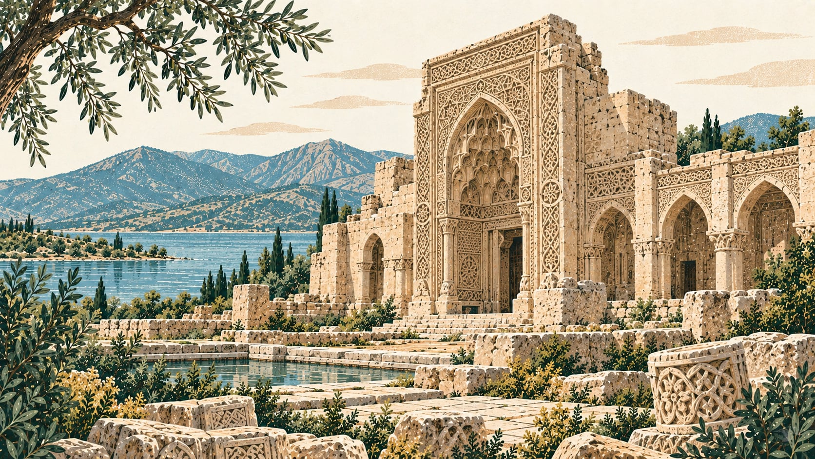 Beyşehir Kubadâbâd Palace çizimi, Konya