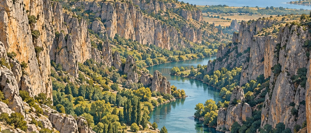 Beyşehir Leylekler Valley çizimi, Konya