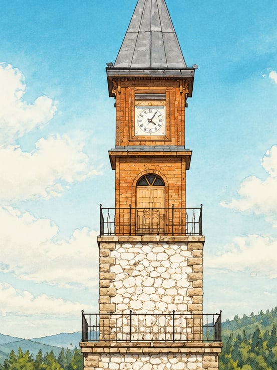 Ilustración: Torre del Reloj de Bilecik, Bilecik