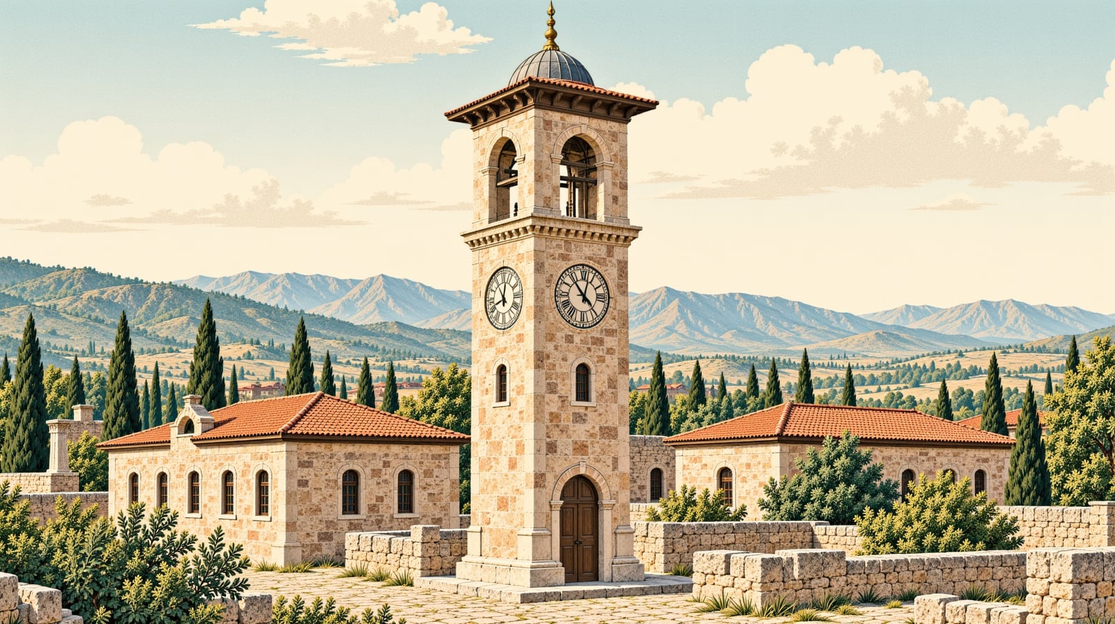Bilecik Clock Tower çizimi, Bilecik