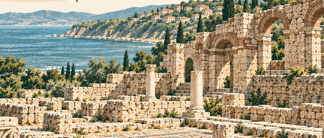 Bisanthe (barbaros) Yerleşim Alanı çizimi, Tekirdağ