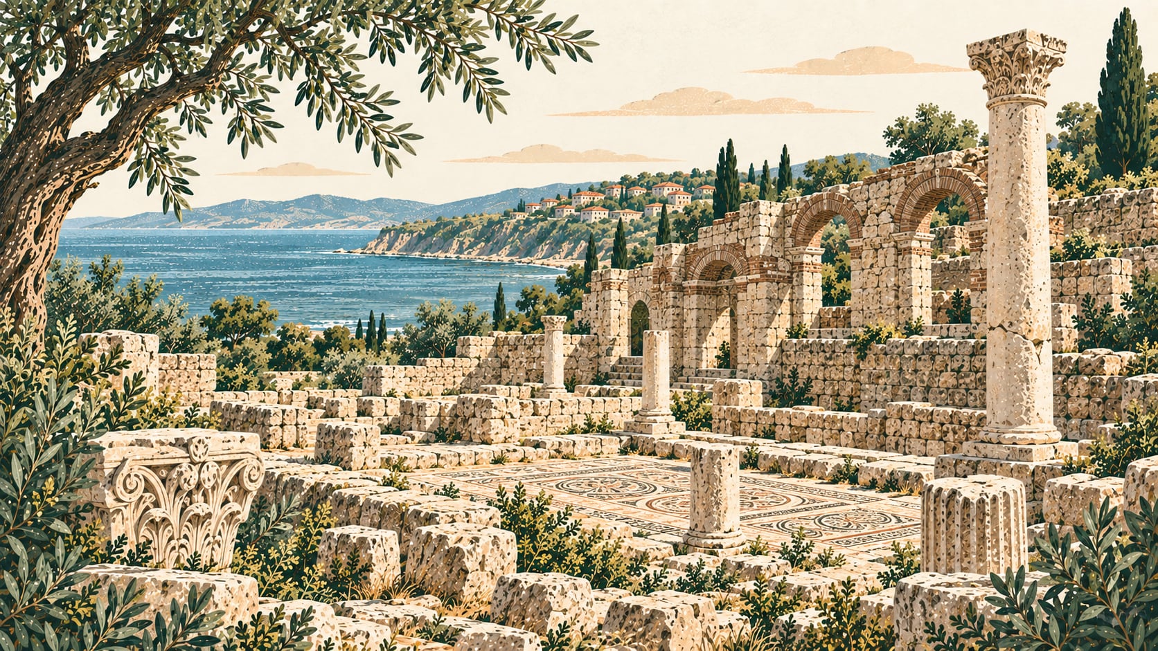 Bisanthe (barbaros) Yerleşim Alanı çizimi, Tekirdağ