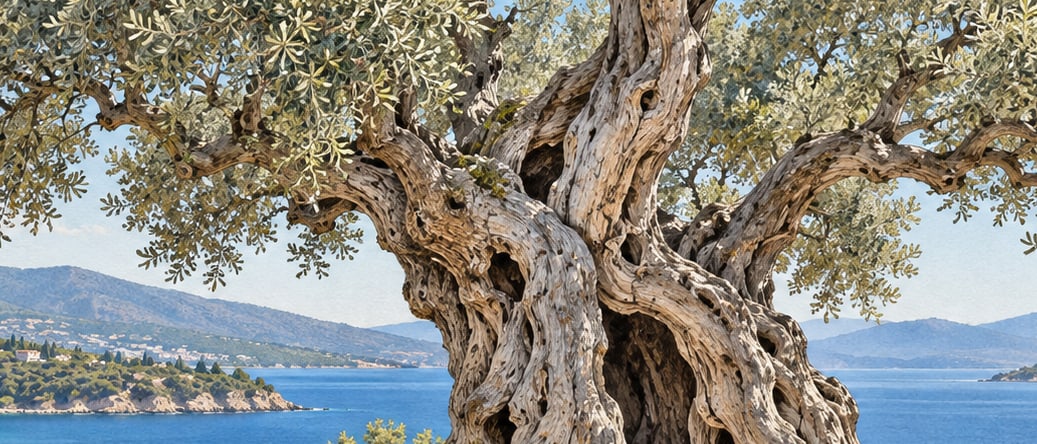 Bitez Yalısı Olive Tree Natural Monument çizimi, Muğla