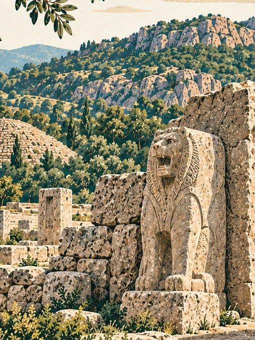 Boğazköy – Alacahöyük National Park çizimi, Çorum