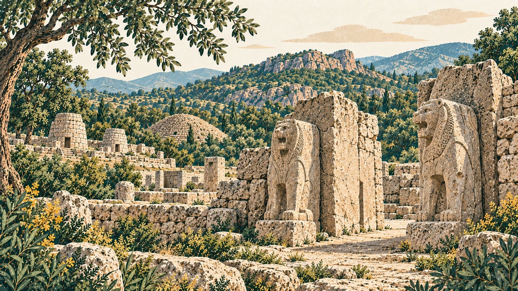 Boğazköy – Alacahöyük National Park çizimi, Çorum
