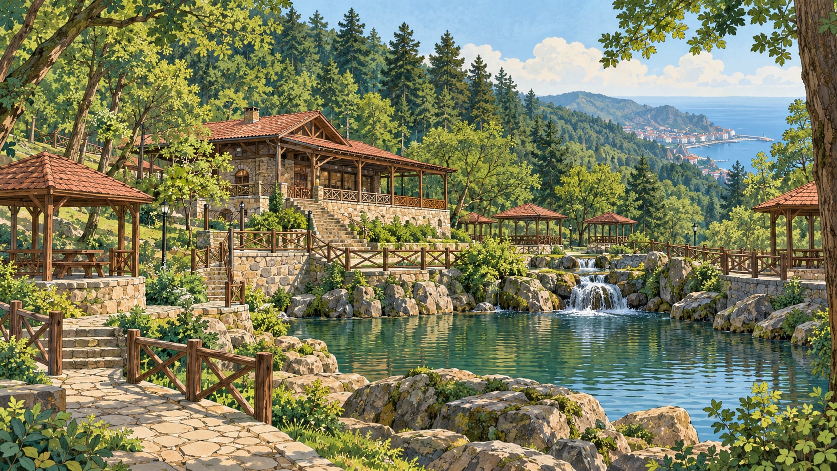 Bostandüzü Forest Recreation Area çizimi, Zonguldak