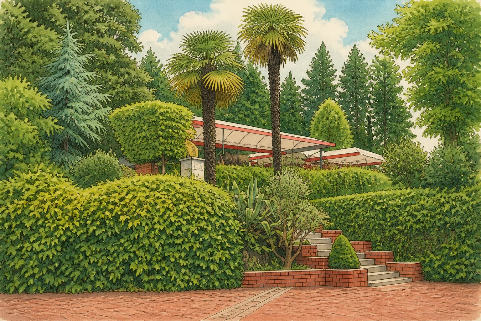 Botanik / Ziraat Tea Garden çizimi, Rize