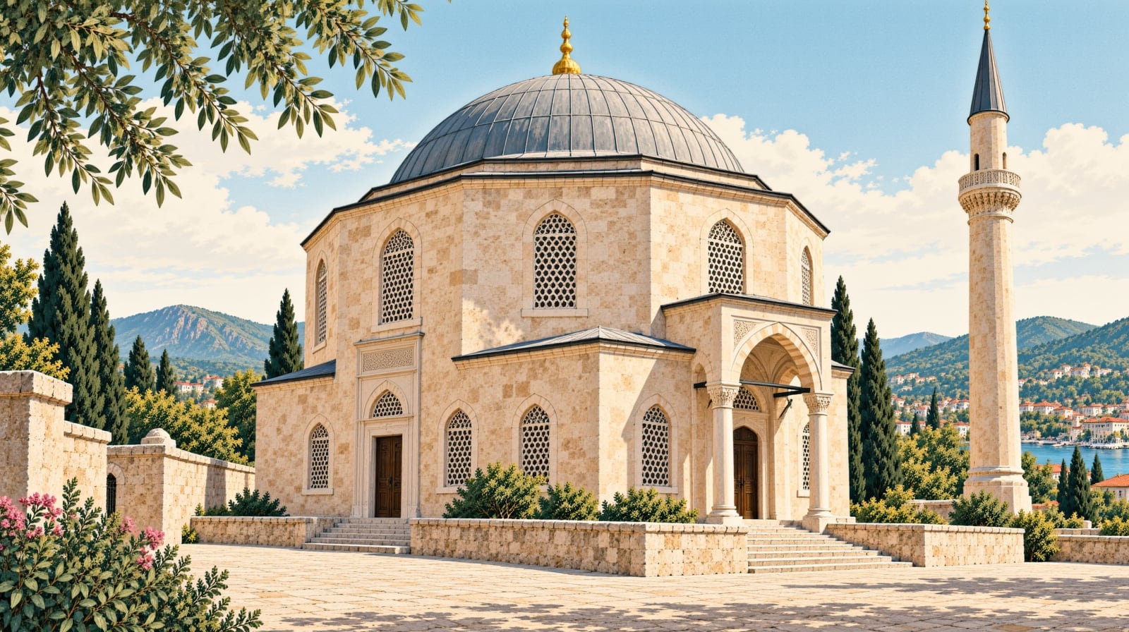 Boyacı Hasan Ağa Mosque çizimi, Tokat