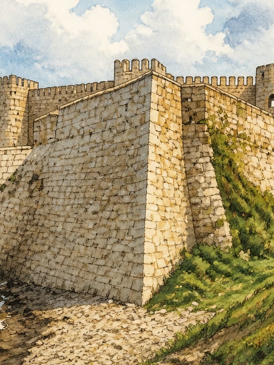 Bozcaada Castle çizimi, Çanakkale