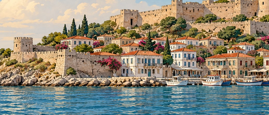 Bozcaada (Tenedos) çizimi, Çanakkale