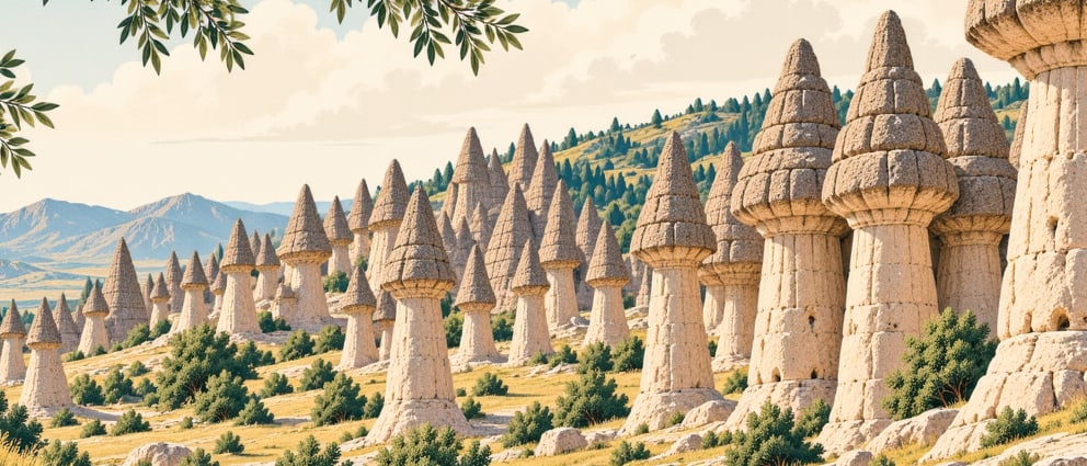 Buban Fairy Chimneys çizimi, Bingöl