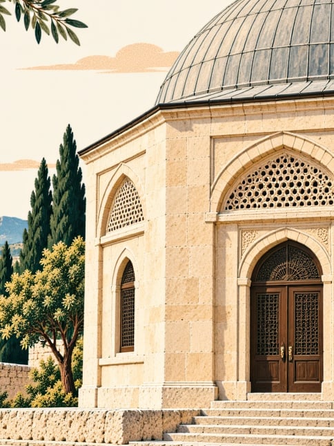 Bulak Mustafa Paşa Tomb çizimi, İstanbul