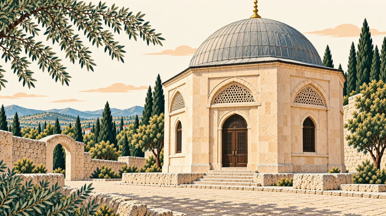 Bulak Mustafa Paşa Tomb çizimi, İstanbul