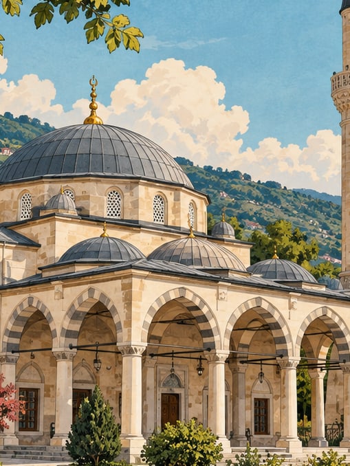 Bulancak Şeyh Ali Ağa Mosque çizimi, Giresun