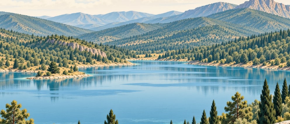 Buldan Süleymanlı Lake çizimi, Denizli